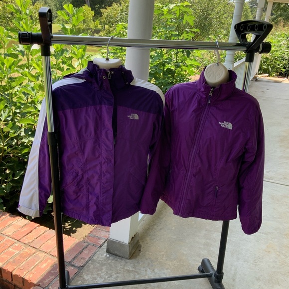 The North Face 3 in 1 Hyvent Hooded Womens Jacket POP OF PURPLE COLOR Size S - Picture 12 of 13
